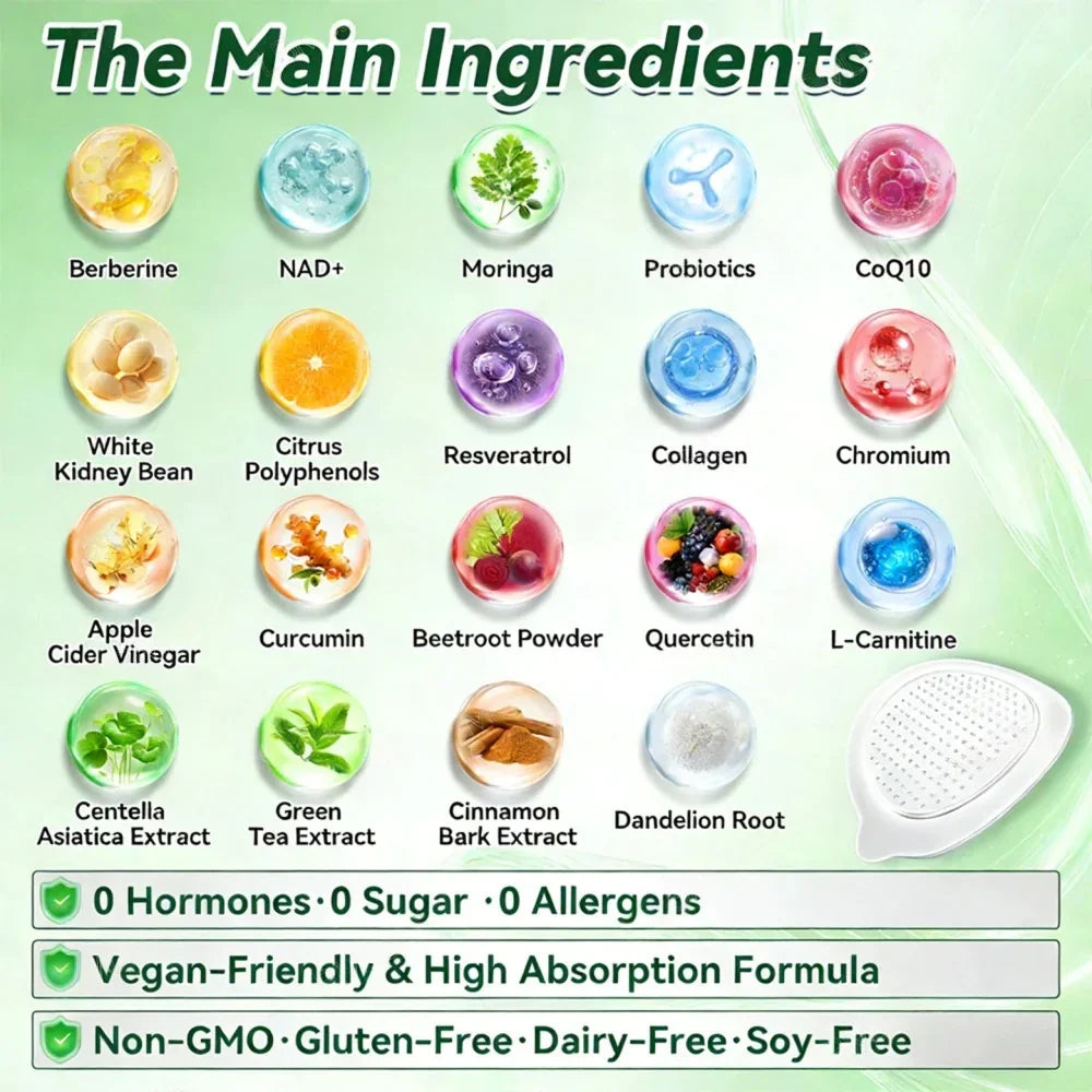 Lose Up to 45lbs: 10-in-1 Nano Microneedle Patch (Moringa & Berberine × NAD+)