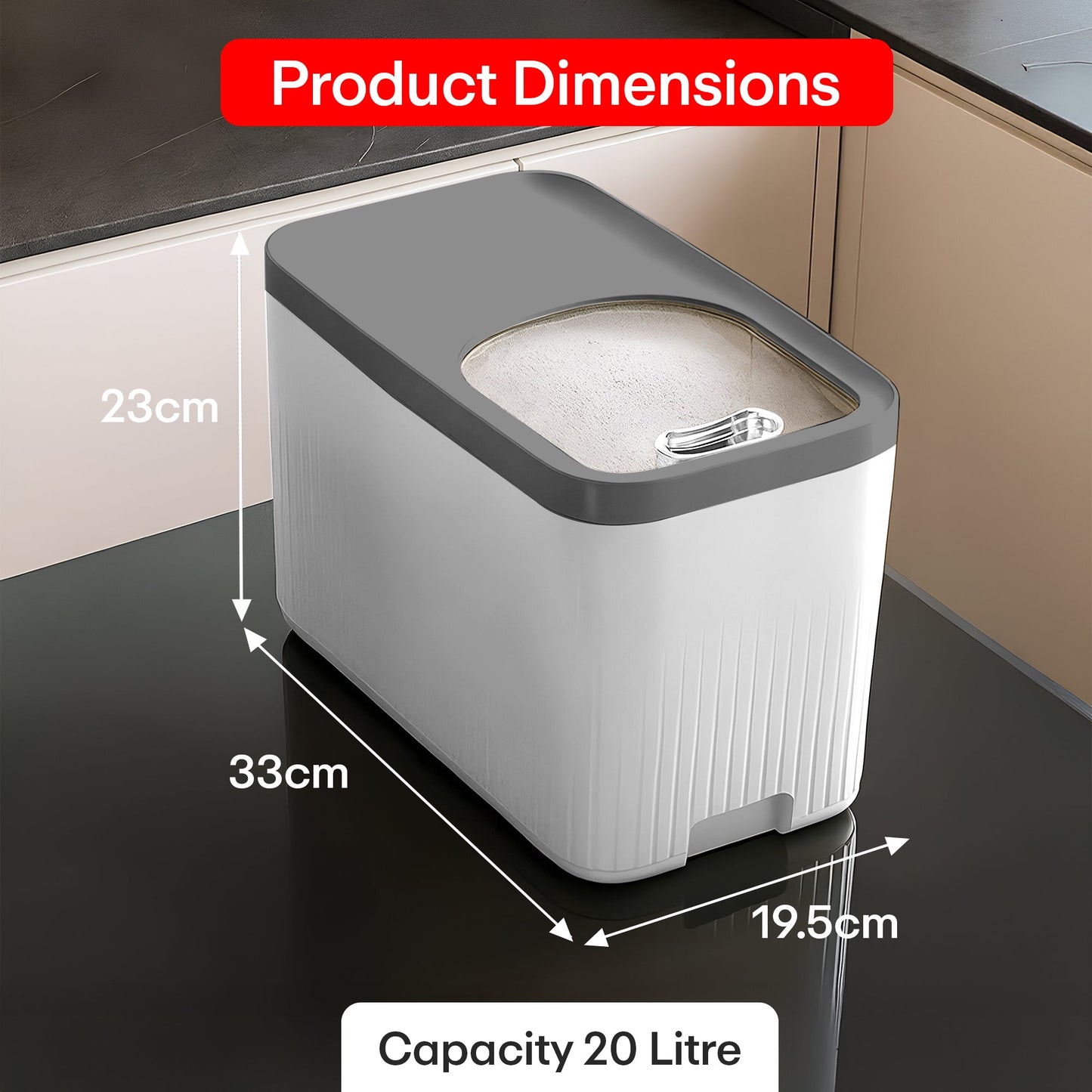 🔒 Rioware Sealed Rice Container - Keeps Rice Fresh All Year Round