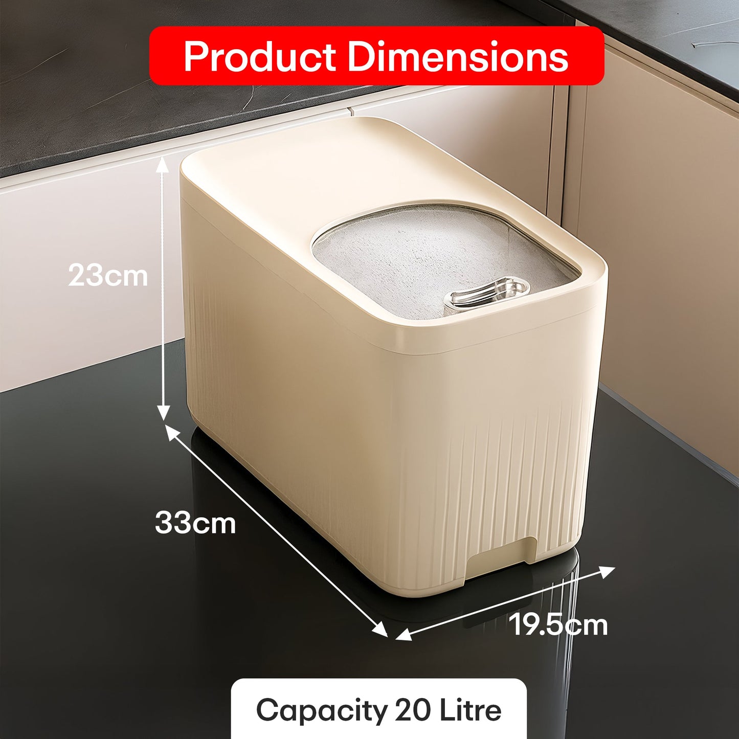 🔒 Rioware Sealed Rice Container - Keeps Rice Fresh All Year Round