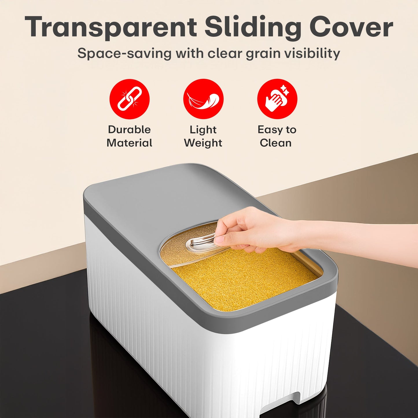 🔒 Rioware Sealed Rice Container - Keeps Rice Fresh All Year Round