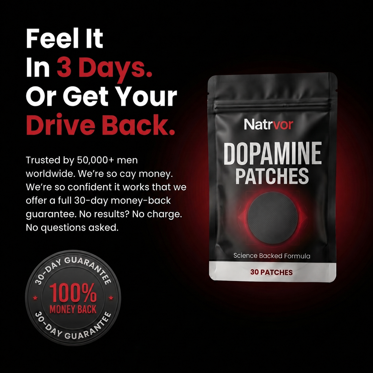 Natrvor  Performance Patch — Focus, Energy, Drive & Confidence