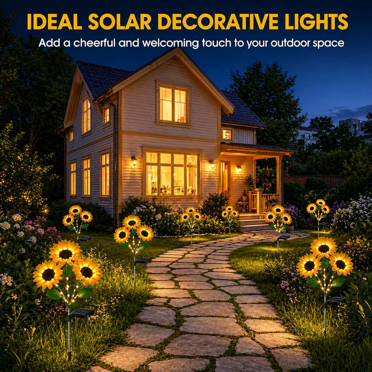 linvora Solar Sunflower Lights