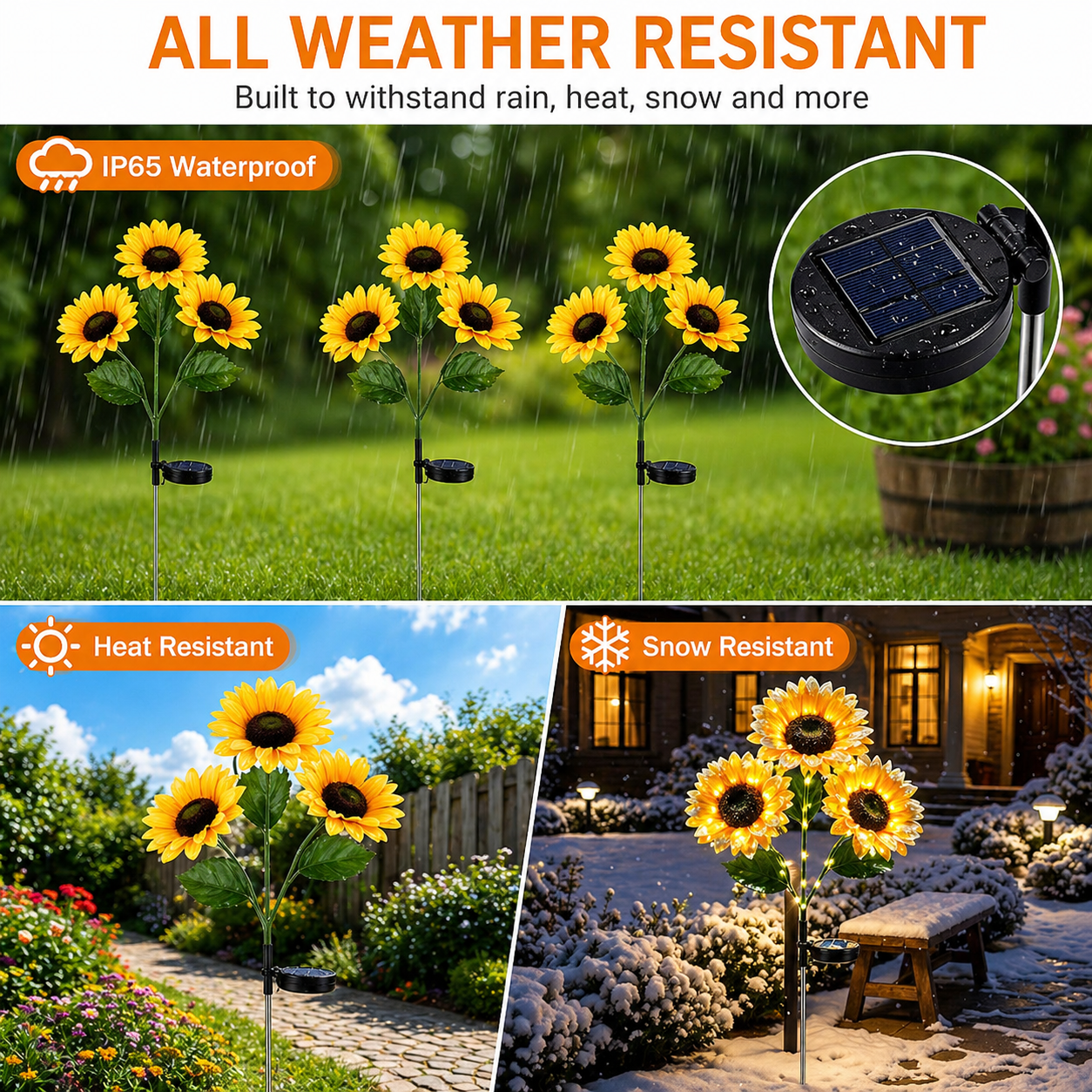 linvora Solar Sunflower Lights