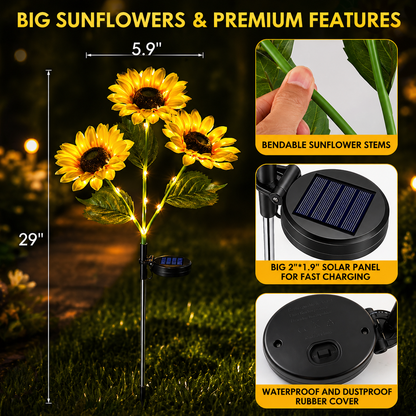 linvora Solar Sunflower Lights