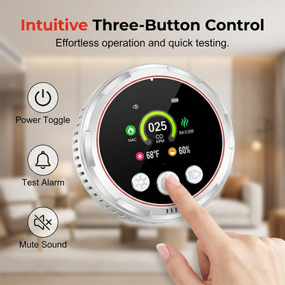 ⚡Install in 1 second! This 5-in-1 detector covers all home safety risks✨