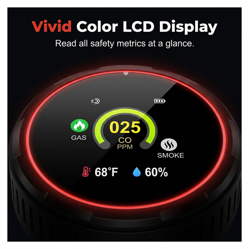 ⚡Install in 1 second! This 5-in-1 detector covers all home safety risks✨