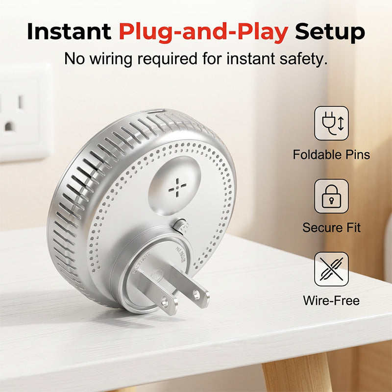 ⚡Install in 1 second! This 5-in-1 detector covers all home safety risks✨